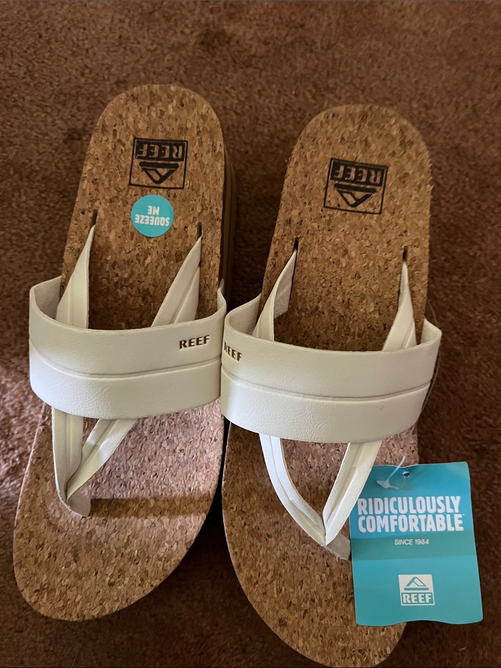 Reef Women’s White Cork Footbed Sandals